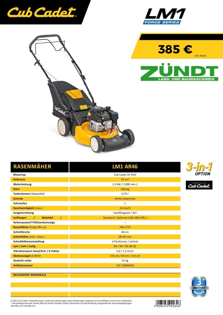 Angebot CubCadet LM1 AR46