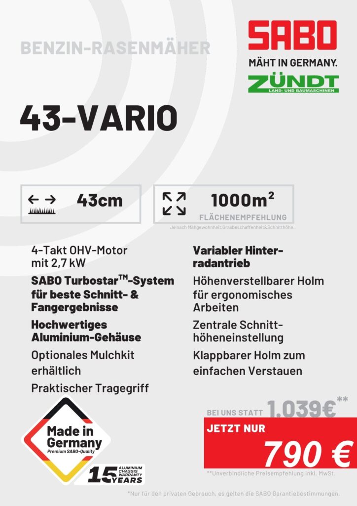 Angebot Sabo 43 Vario